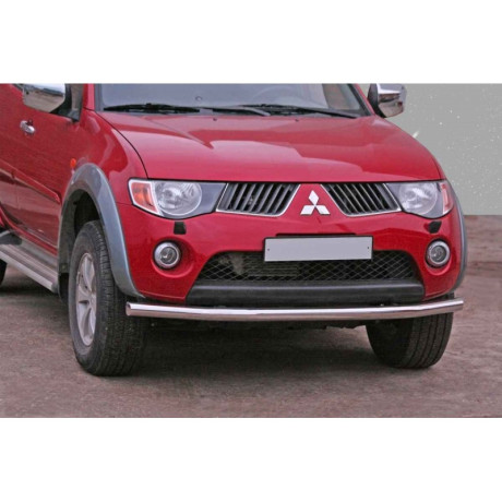 Защита переднего бампера «Труба» (d63,5) для Mitsubishi L200 (2006-2014) 63,5мм(Нерж. Сталь) купить недорого с доставкой в Видное
