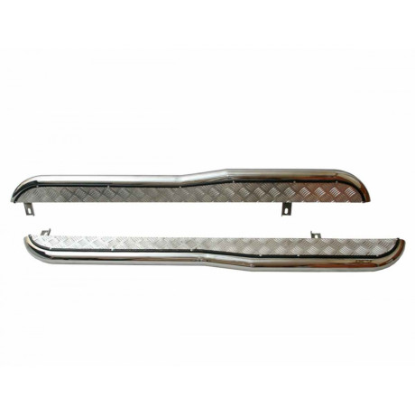 Защита порогов с алюминиевым листом с перегибом для B@3 2123 "Chevrolet Niv@"(Нерж. Сталь) купить недорого с доставкой в Видное