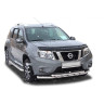 Защита порогов с алюминиевым листом (d63,5) для Nissan Terrano (2014-н.в.)(Нерж. Сталь) купить недорого с доставкой в Видное