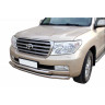 Защита переднего бампера «Труба двойная» (d63,5) для Toyota Land Cruiser 200 (2007-2011)(Нерж. Сталь) купить недорого с доставкой в Видное