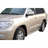 Защита порогов с алюминиевым листом (d63,5) для Toyota Land Cruiser 200 (2007-2015)(Окрашенное) купить недорого с доставкой в Видное