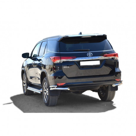 Защита порогов «Труба» (d40) для Toyota Fortuner (2017-н.в.)(Окрашенное) купить недорого с доставкой в Видное