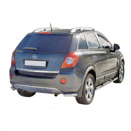 Защита порогов «Труба с проступью» (d76) для Opel Antara (2006-2011)(Окрашенное) купить недорого с доставкой в Видное