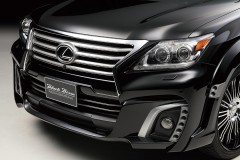 Вставки металлические в бампер передний "Wald Black Bison" для Lexus LX 570 (J200, 2013-2016)