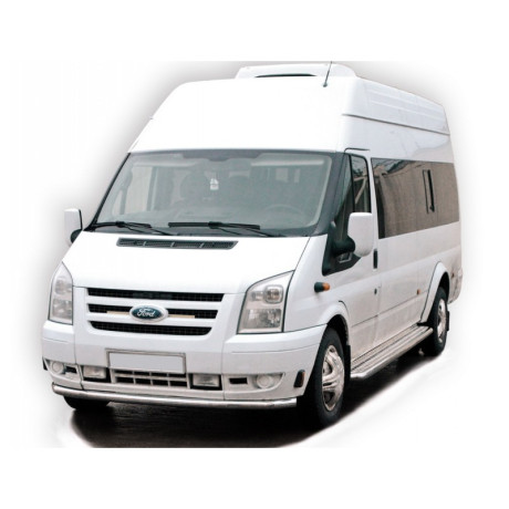 Защита переднего бампера «Труба» (d63.5) для Ford Transit T460 (2006-2015)(Нерж. Сталь) купить недорого с доставкой в Видное