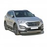 Защита переднего бампера «Труба двойная» (d63,5) для Hyundai Santa Fe (2012-2016)(Окрашенное) купить недорого с доставкой в Видное