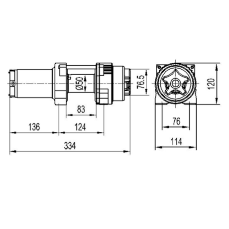 Лебедка для квадроцикла "Master Winch" Х2500, электрическая, 12В купить недорого с доставкой в Видное