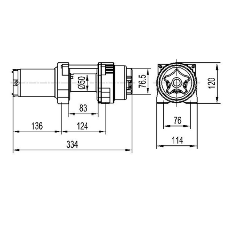 Лебедка для квадроцикла "Master Winch" Х3500S, электрическая, с синтетическим тросом, 12В купить недорого с доставкой в Видное