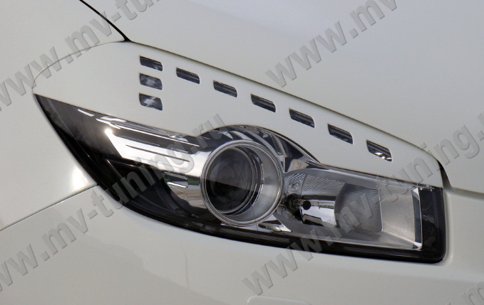 Накладки на фары (реснички) для Nissan Qashqai (2010-2013) купить недорого с доставкой в Видное