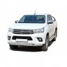 Защита порогов с алюминиевым листом (d63,5) для Toyota Hilux pickup (2017-н.в.)(Окрашенное) купить недорого с доставкой в Видное