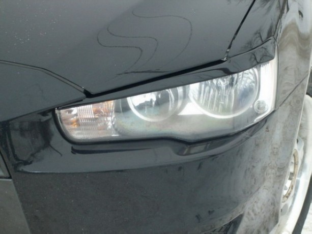 Накладки на фары (реснички) для Mitsubishi Lancer X (2007-2016) купить недорого с доставкой в Видное