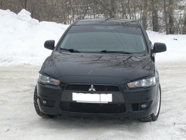 Накладки на фары (реснички) для Mitsubishi Lancer X (2007-2016) купить недорого с доставкой в Видное
