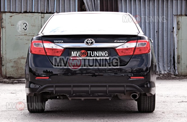 Диффузор заднего бампера var №1 (под окраску) для Toyota Camry XV50 (2012-2014) купить недорого с доставкой в Видное
