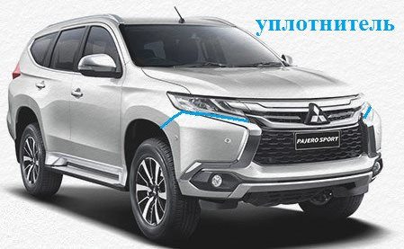 Силовой передний бампер стеклопластиковый на Mitsubishi Pajero Sport III купить недорого с доставкой в Видное