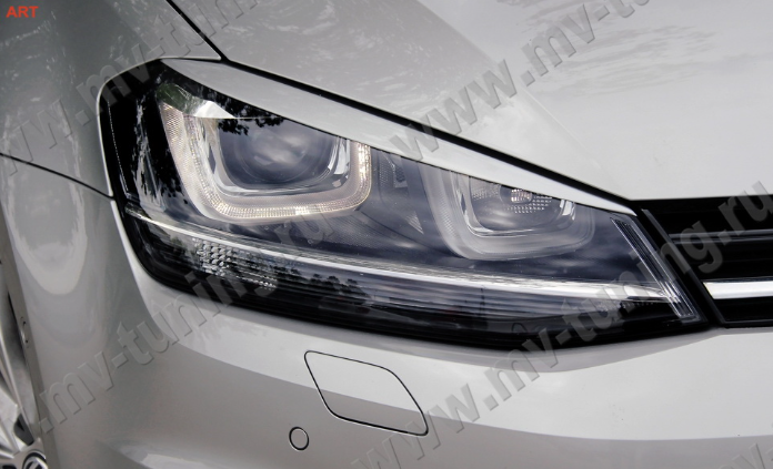 Накладки на фары (реснички) для Volkswagen Golf VII (2013-2020) купить недорого с доставкой в Видное